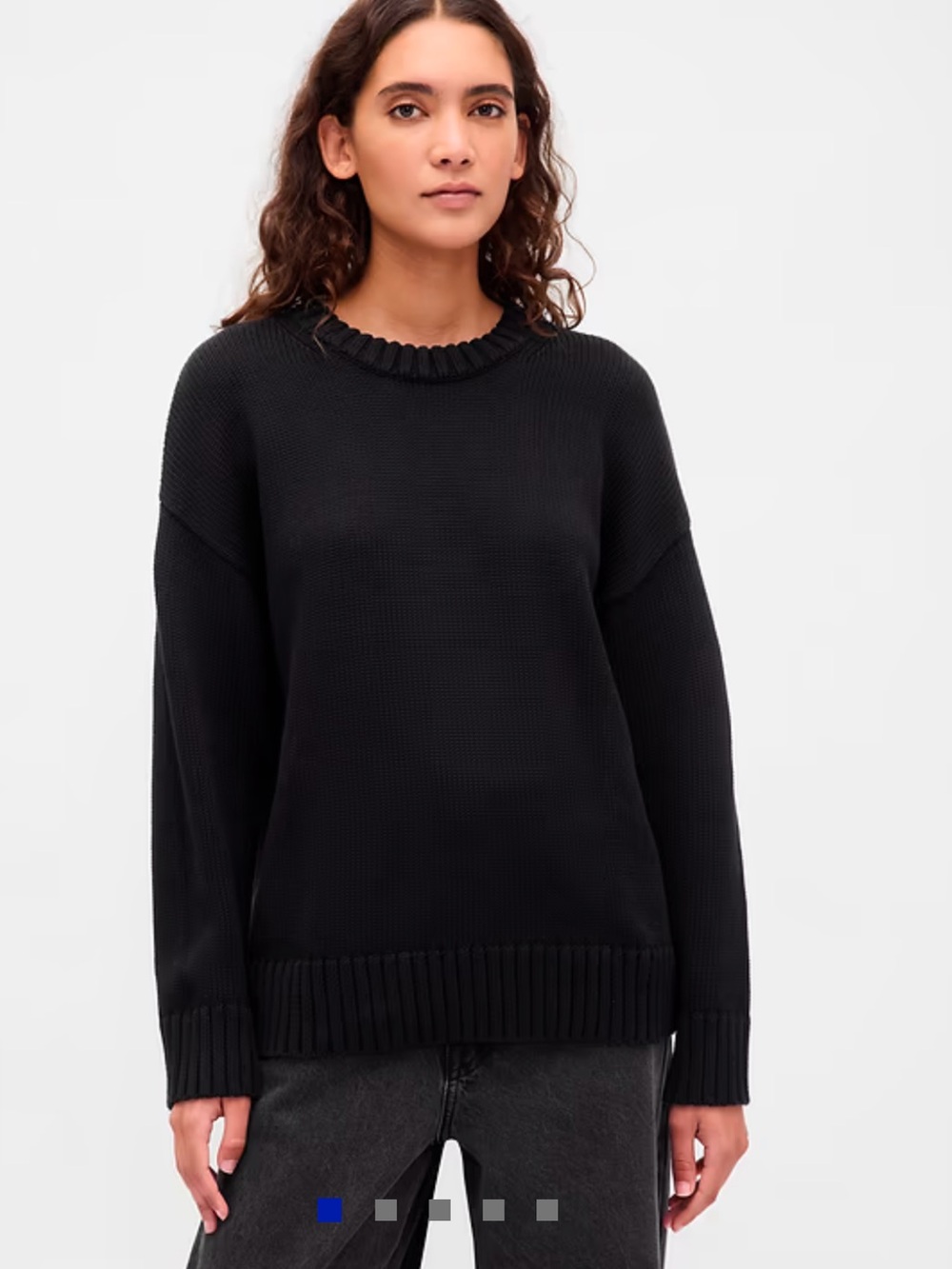 GAP Black Oversized Women’s Crewneck Sweater NWT $80 new, 100% cotton